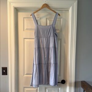 Madewell Light Lavender Tiered Midi Dress